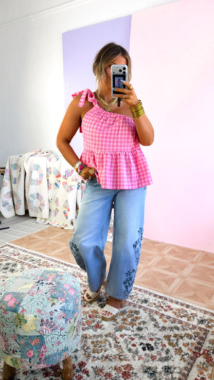 Pink Lemonade One Shoulder Top, Pink
