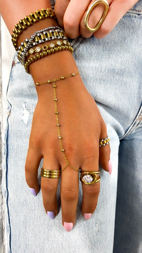 Diamond Hand Chain, Gold