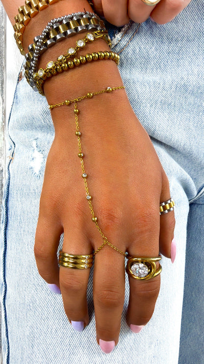 Diamond Hand Chain, Gold