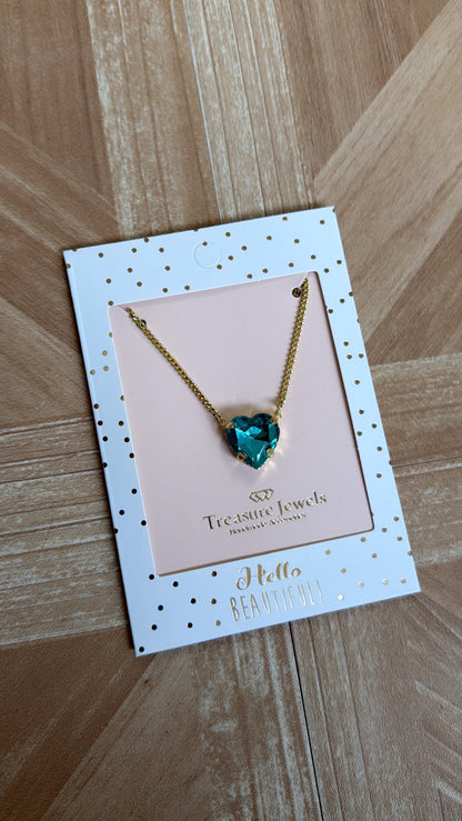 Berry Crush Necklace, Aqua