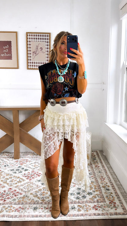 Jasmine Tiered Maxi Skirt, Cream