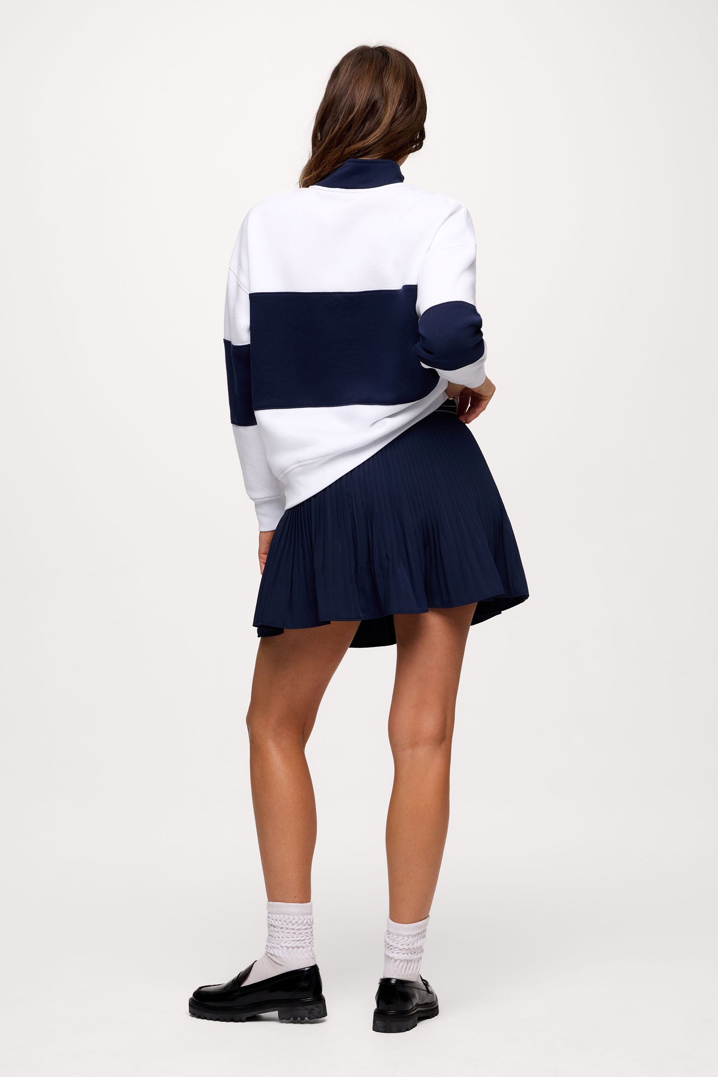 Campus Quarter-Zip | White/Navy