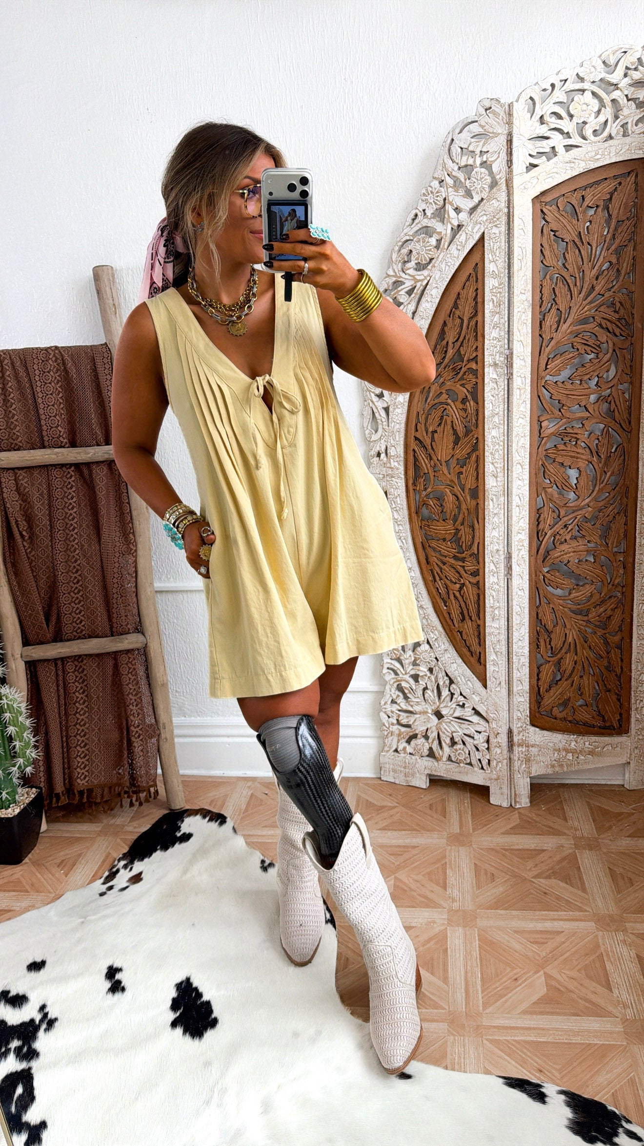 Angel Energy Romper, Yellow