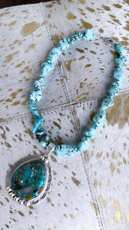 Gemstone Necklace, Turquoise