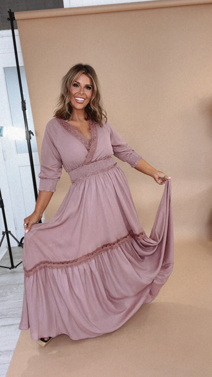 ECB Exclusive: Most Admired Maxi Dress , Blush
