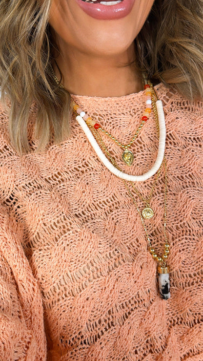 Halo Link Layered Necklace, Gold