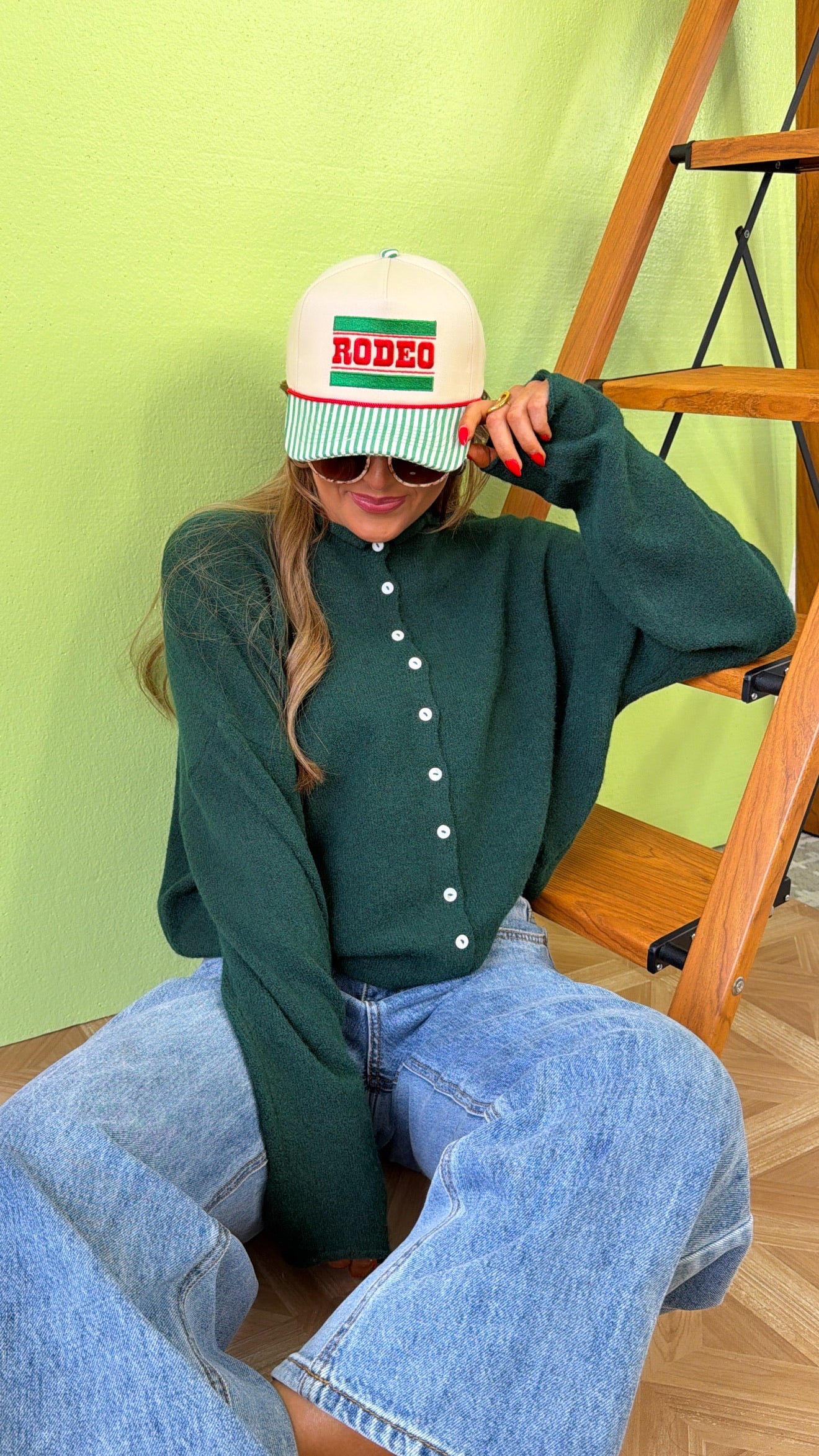 Penelope Knit Cardigan, Forest Green