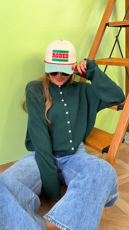 Penelope Knit Cardigan, Forest Green