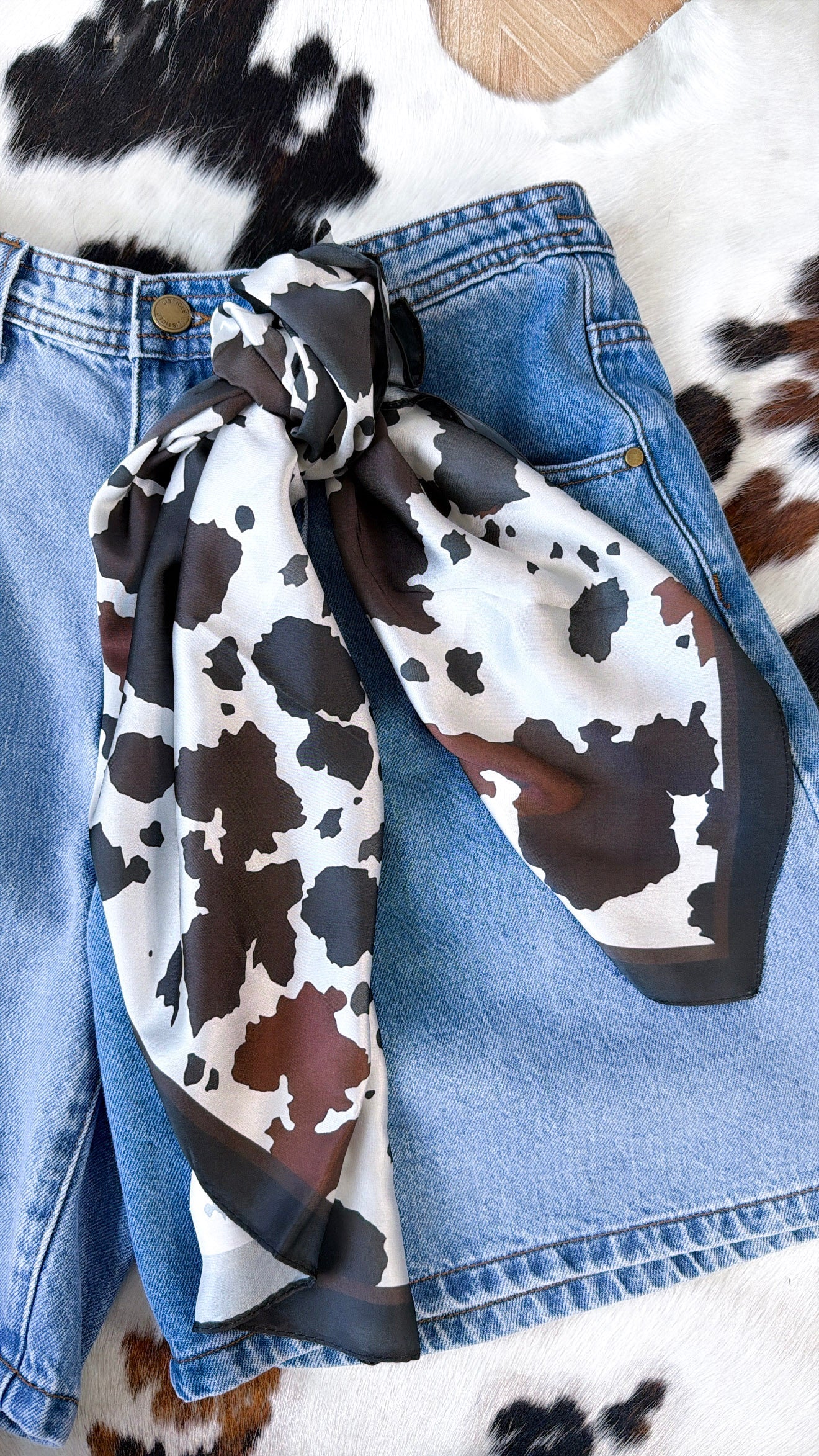 Cow Print Bandana