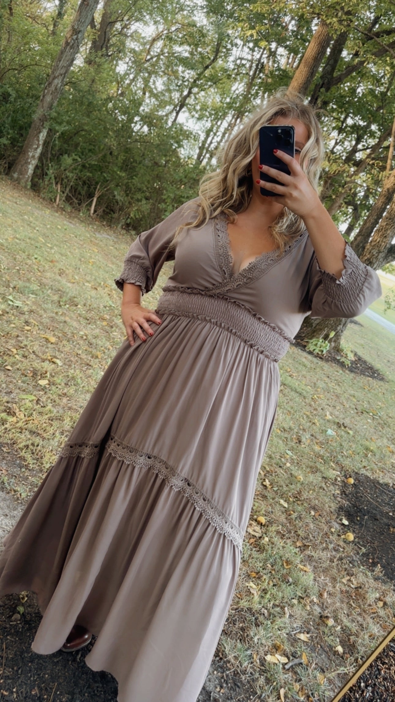 ECB Exclusive: Most Admired Maxi Dress , Taupe
