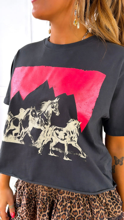 Mountain Trio Horse, Black
