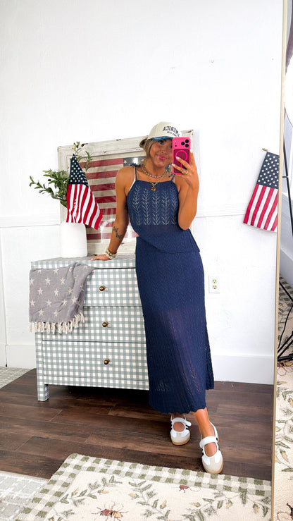 Deep Sea Darling Set, Navy