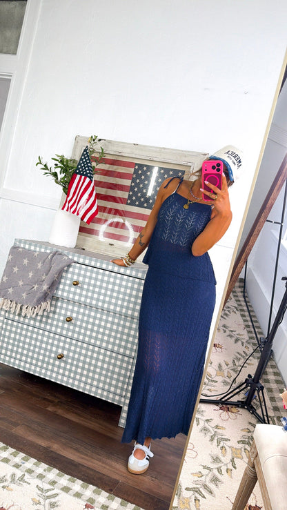 Deep Sea Darling Set, Navy