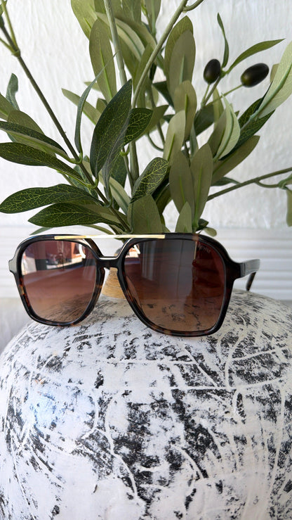 FREYRS - Spencer Aviator Sunglasses, Brown