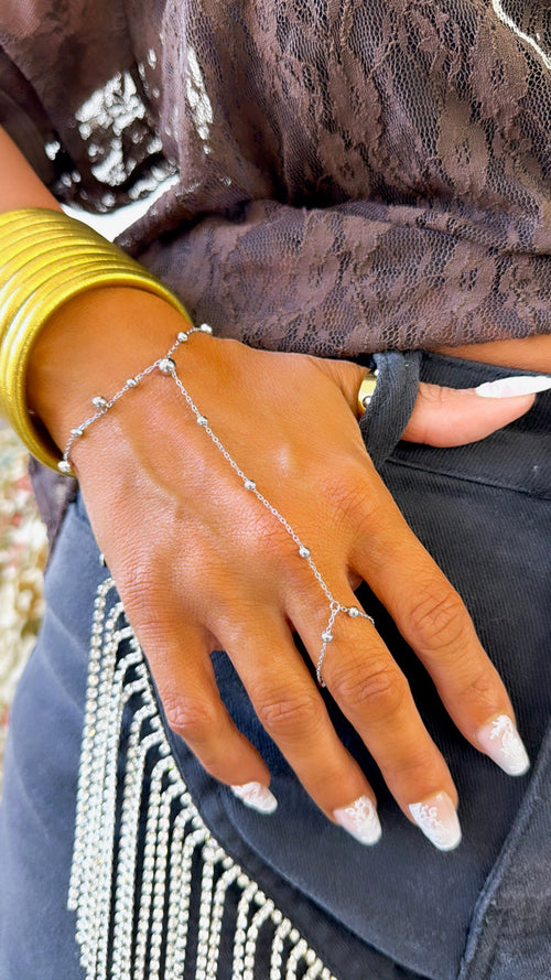 Kylan Hand Chain, Silver