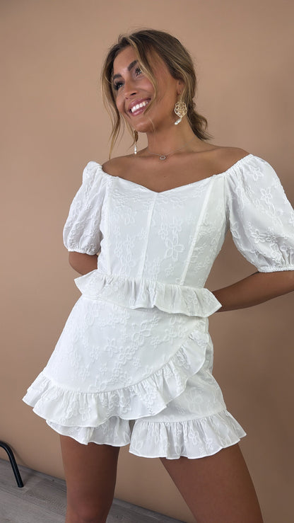 Love Grows Top, White