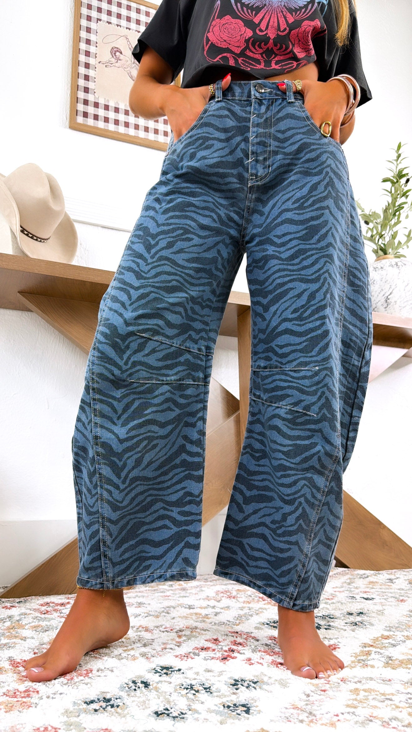 Gallery Girl Barrel Pants, Denim