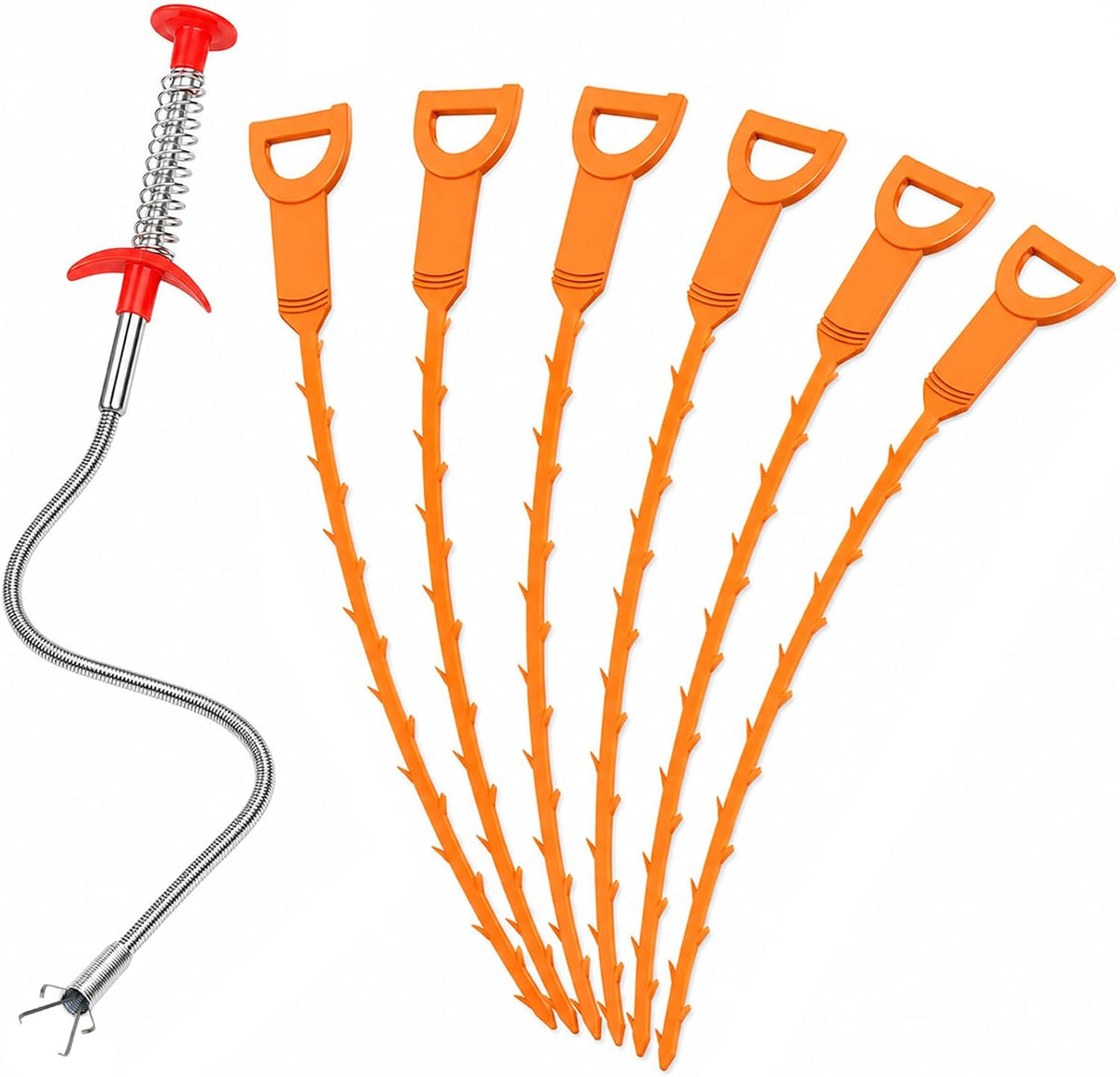 Sewer Clog Remover — Flexible Grab Hook Telescopic Retriever (79 inches)
