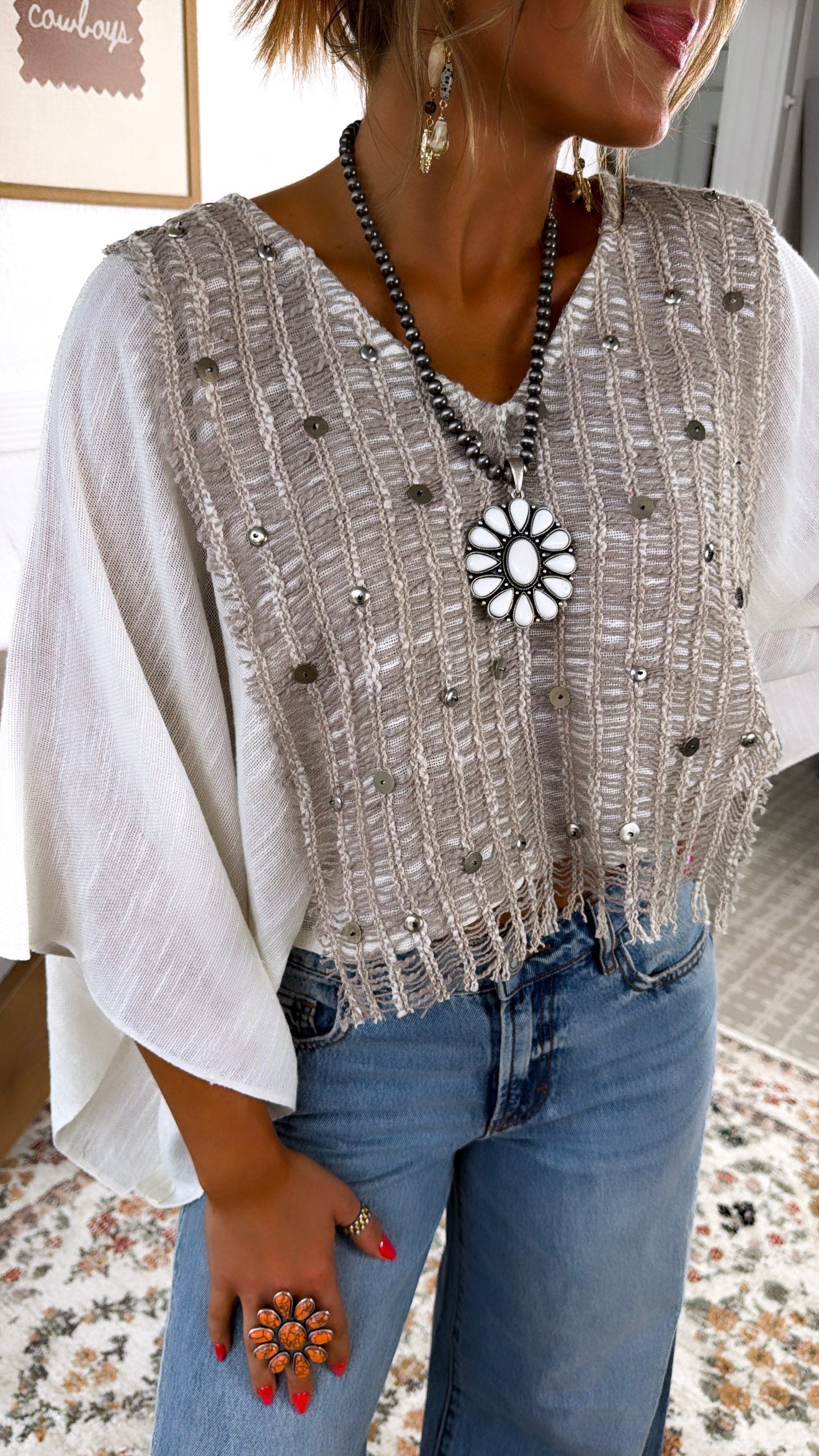 Driftwood Blouse, Natural Multi