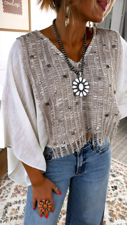 Driftwood Blouse, Natural Multi