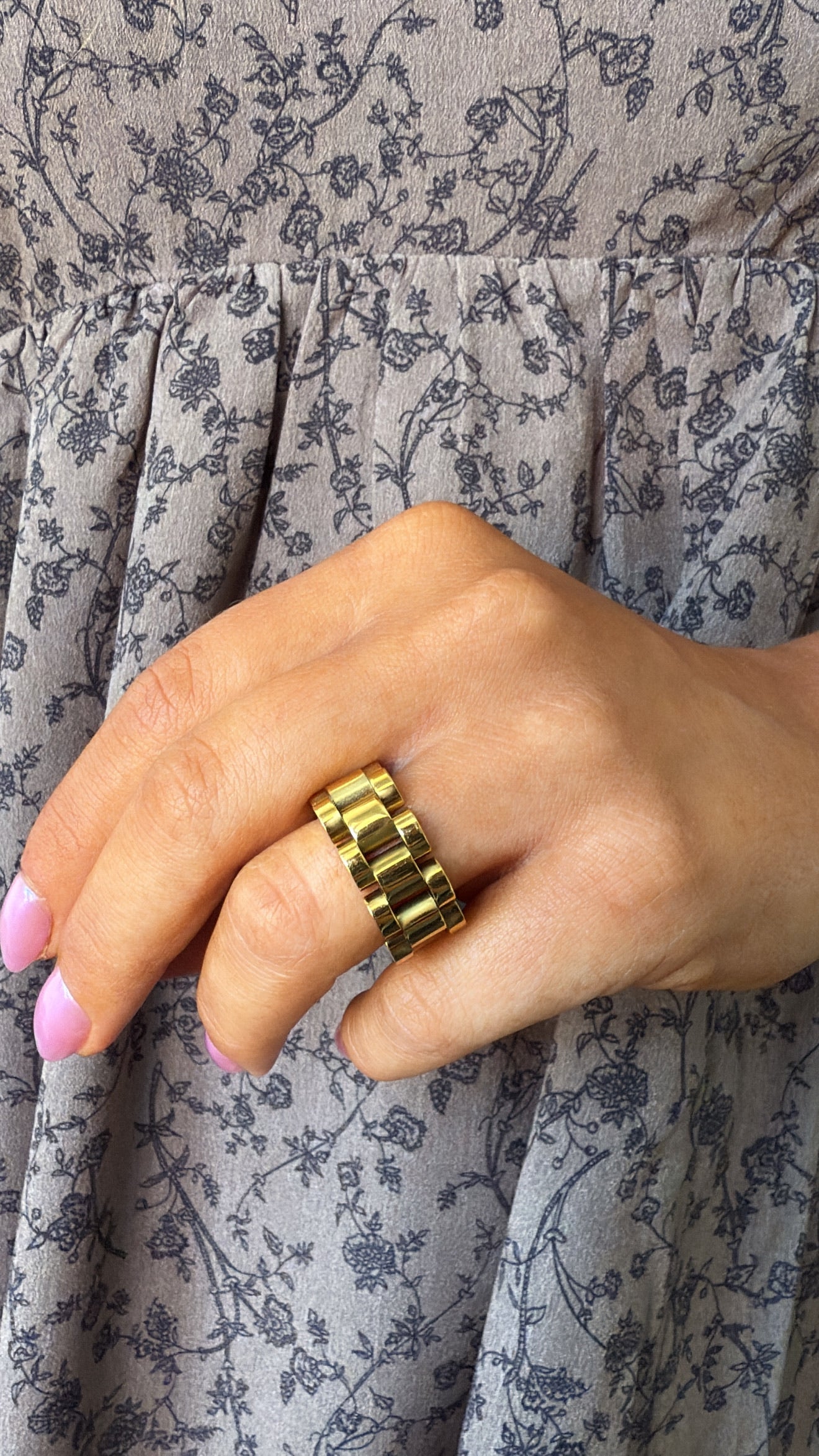 Gold Chain Ring, Gold