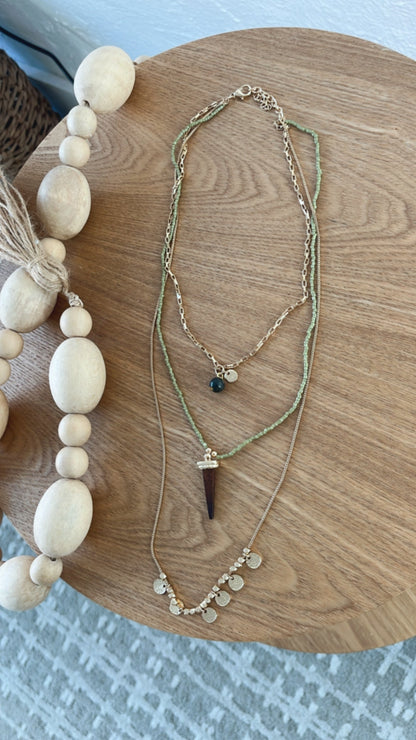 Lainey Layered Pendant Boho Necklace