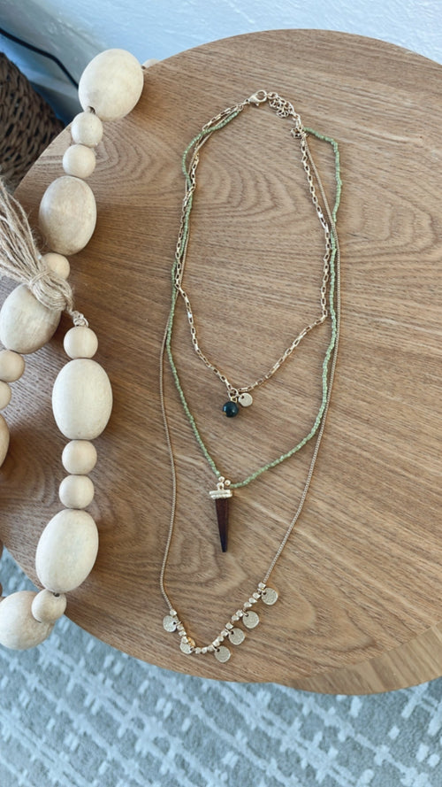 Lainey Layered Pendant Boho Necklace