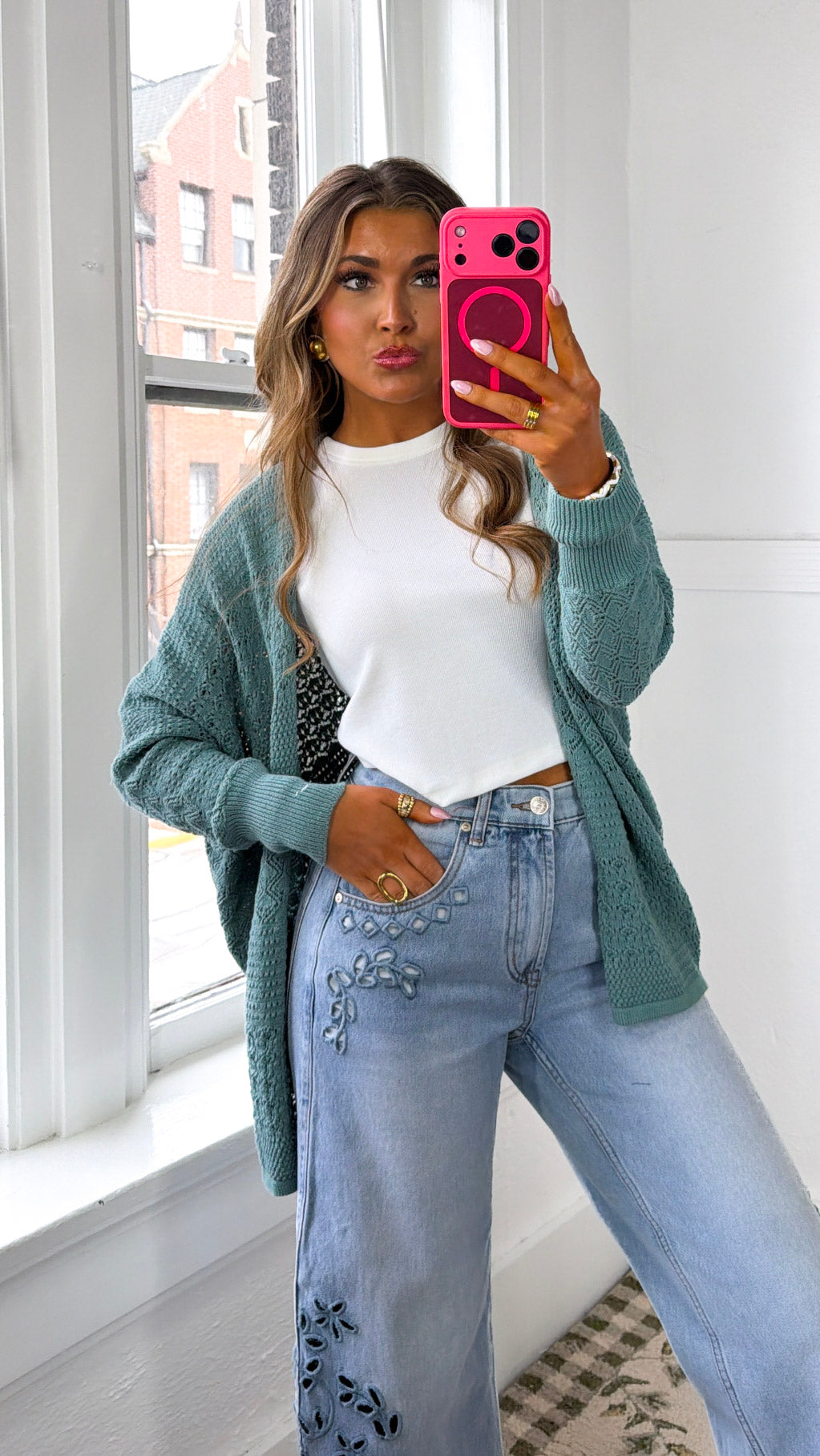 Lucy Lightweight Cardigan, Jade