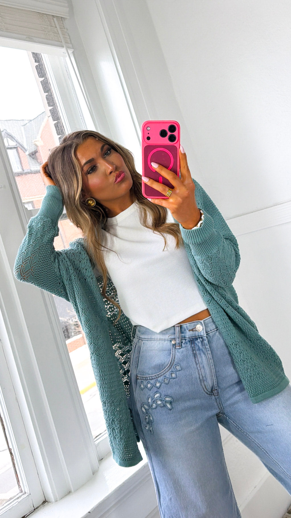 Lucy Lightweight Cardigan, Jade