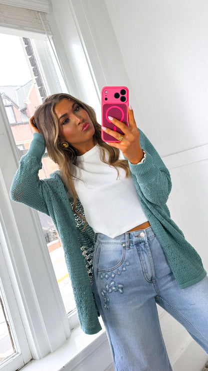 Lucy Lightweight Cardigan, Jade