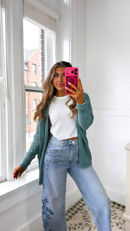 Lucy Lightweight Cardigan, Jade