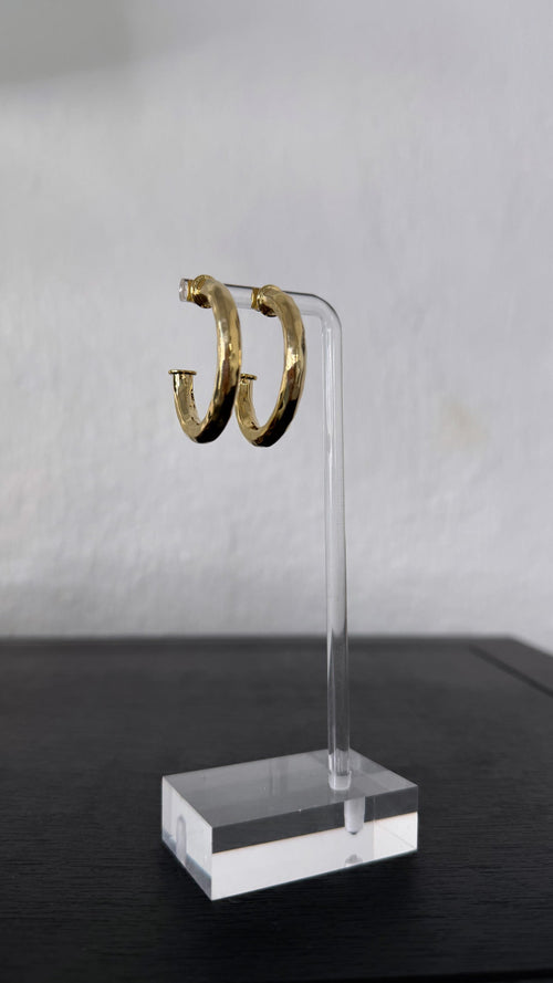 Hammered Hoop, Gold