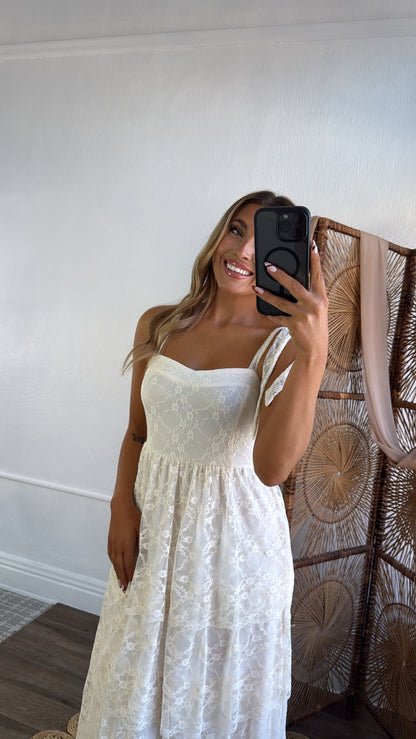 Penelope Floral Maxi Dress, Ivory Cream