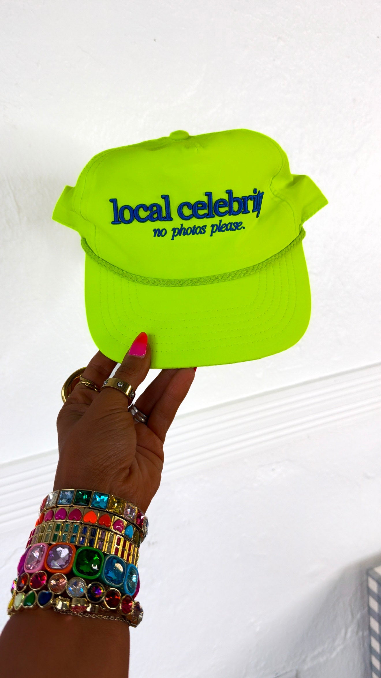 Local Celebrity Hat, Neon Yellow