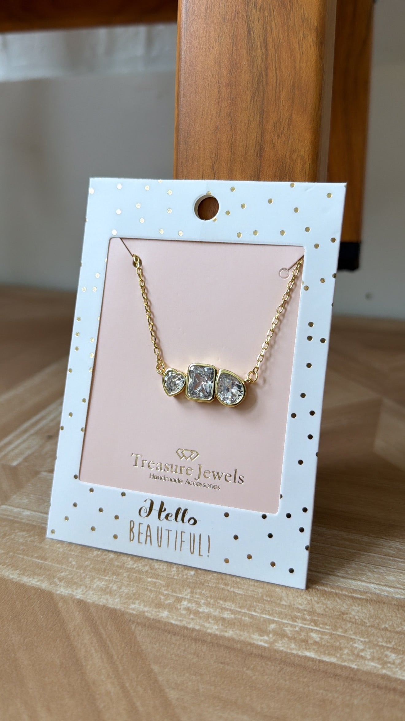 Crystal Love Trio Necklace