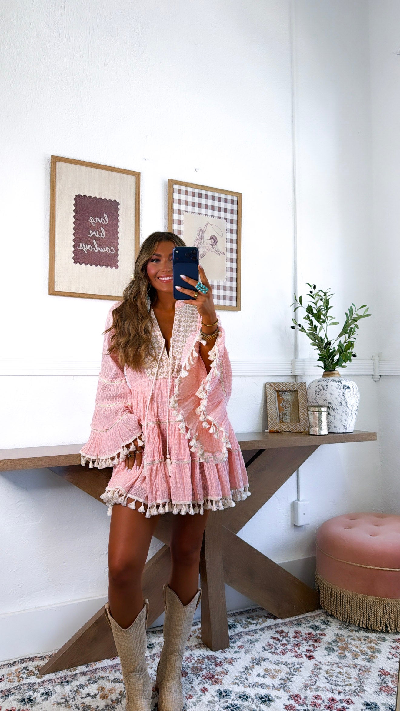 Maple Mist Mini Dress, Pink