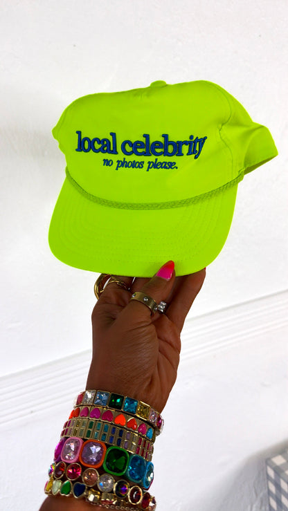 Local Celebrity Hat, Neon Yellow