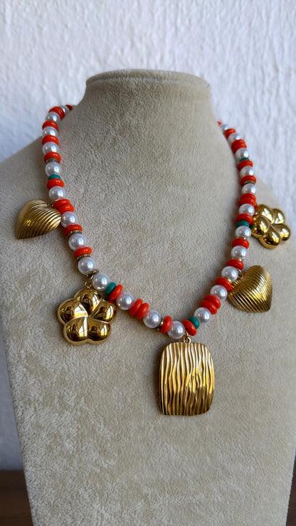 Coral Charm Necklace