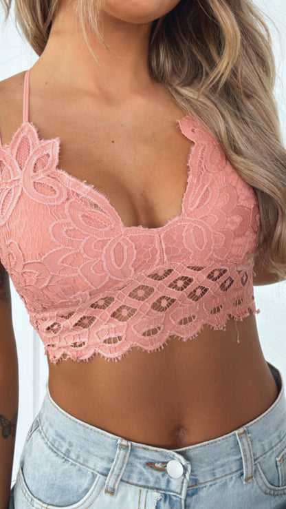 Opening Day Bralette, Coral Haze