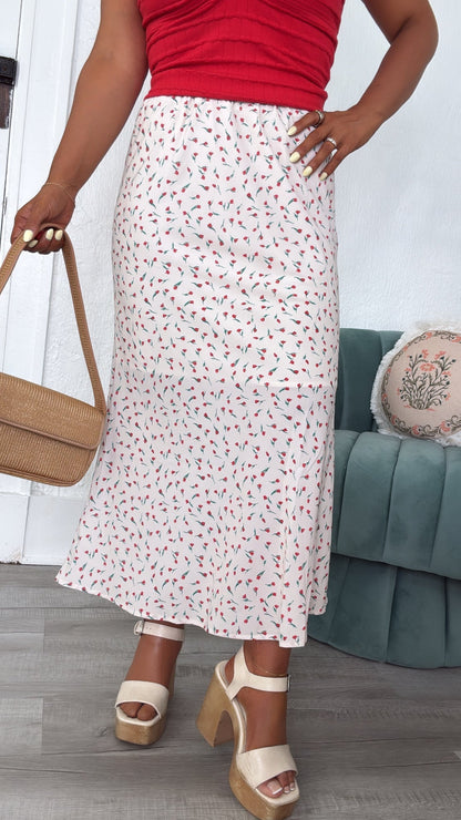 Here To Charm Floral Maxi Pencil Skirt