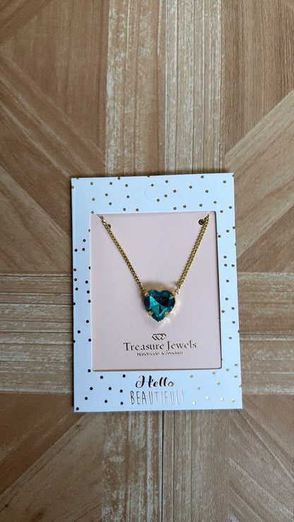 Berry Crush Necklace, Aqua
