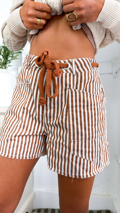 Bay Street Rope Tie Shorts, Caramel
