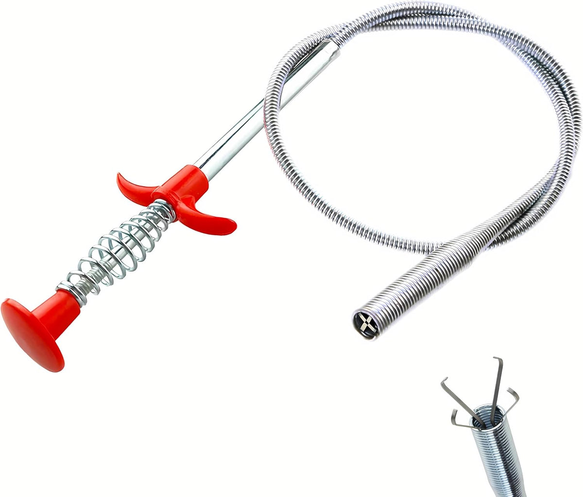 Sewer Clog Remover — Flexible Grab Hook Telescopic Retriever (79 inches)
