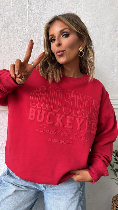 Ohio Crewneck, Red