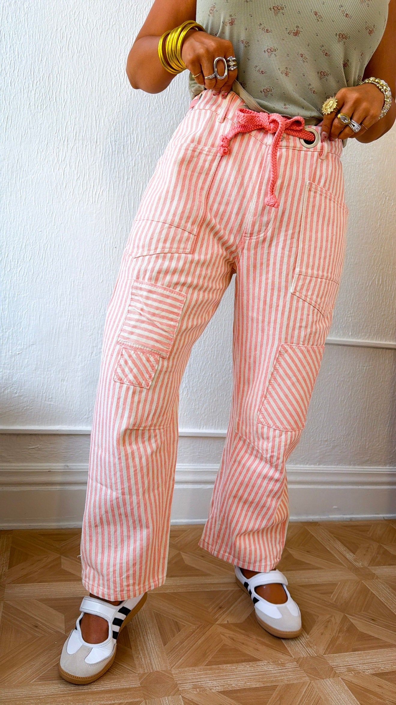 Dune Twill Barrel Pant, Coral Peach