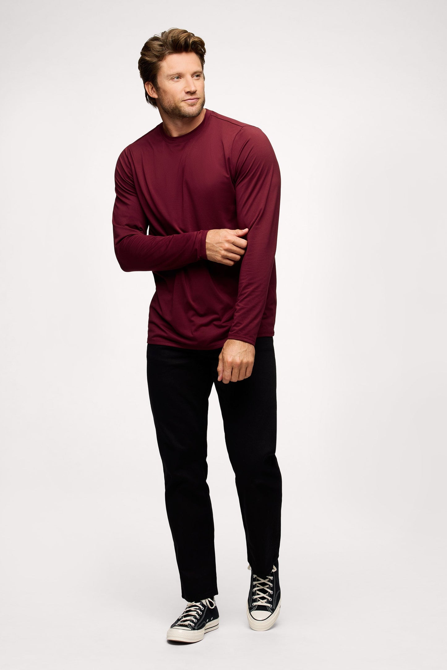 Men's Long Sleeve Movement Tee | Ruby