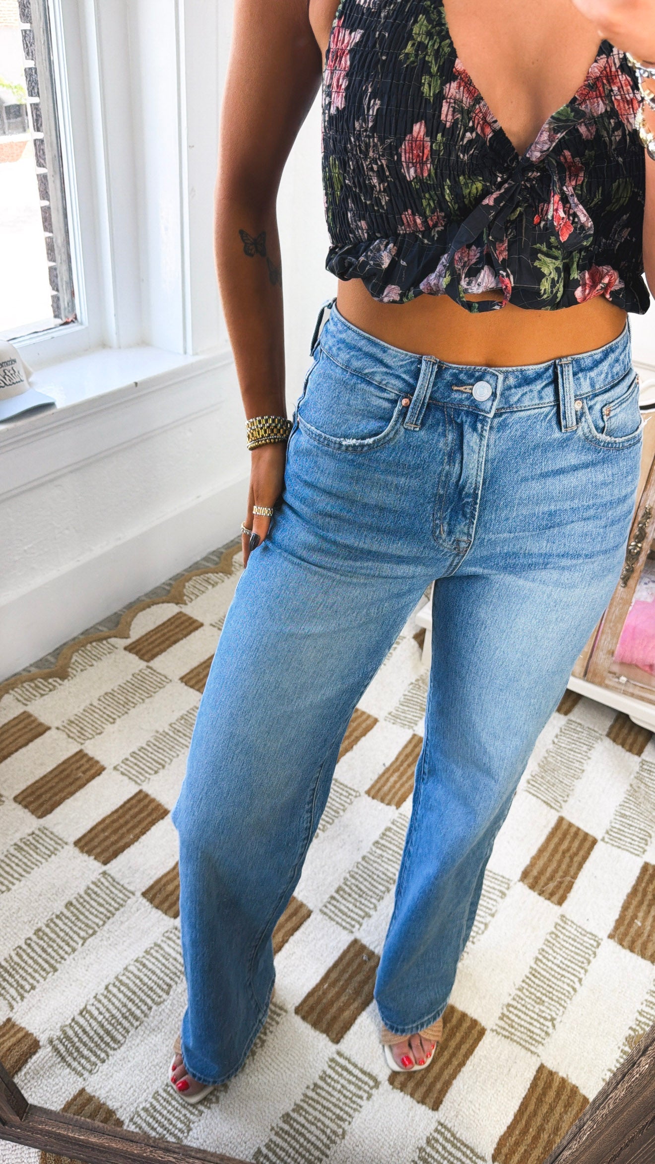 Nico High Rise Wide Leg Denim, Medium