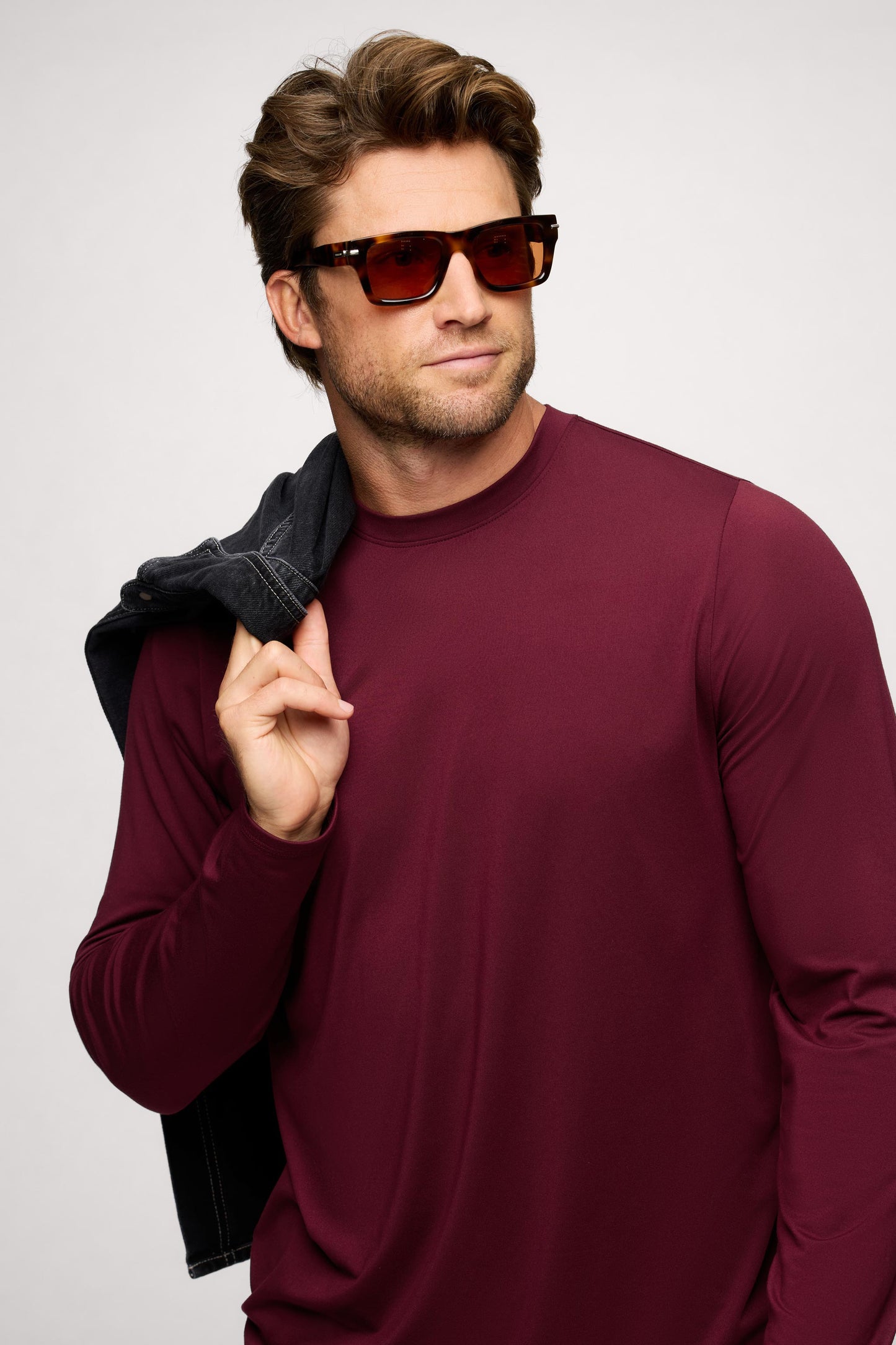 Men's Long Sleeve Movement Tee | Ruby