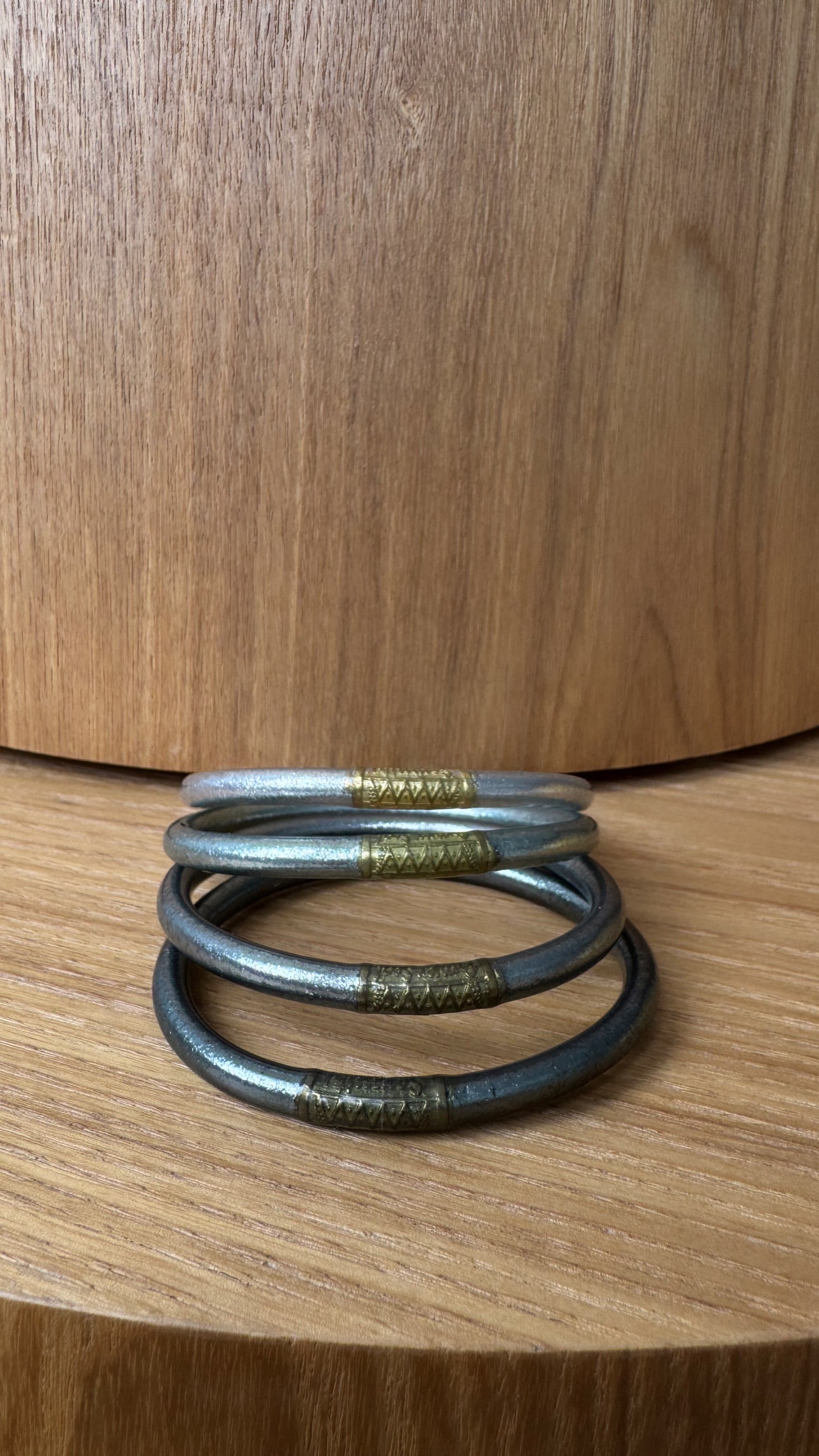 BuDhaGirl: Moon All Weather Bangle(set of 4)- Serenity Prayer