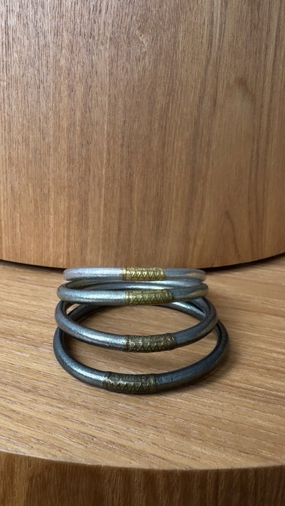 BuDhaGirl: Moon All Weather Bangle(set of 4)- Serenity Prayer